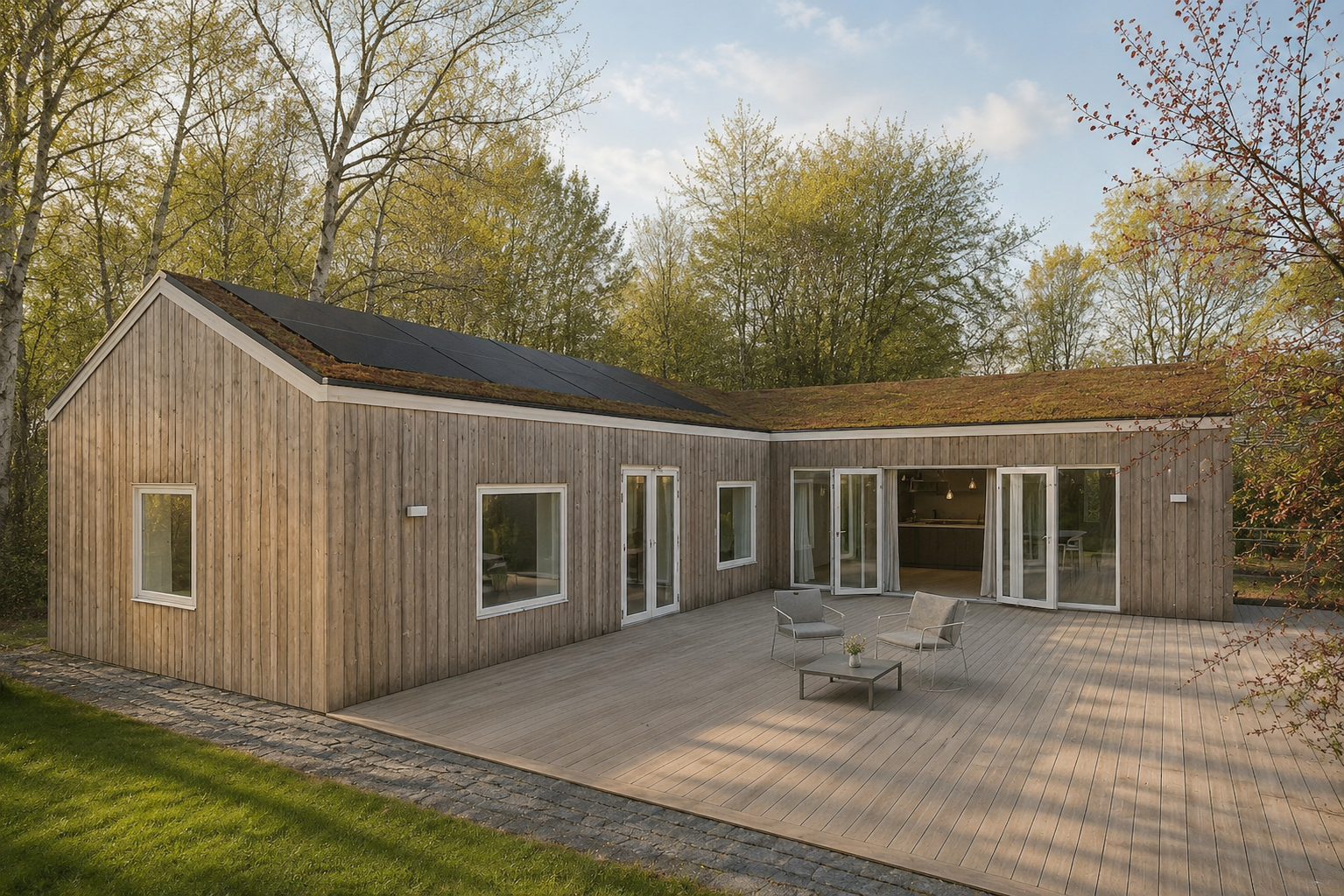AI visualisation of the transformation into a Scandinavian forest home