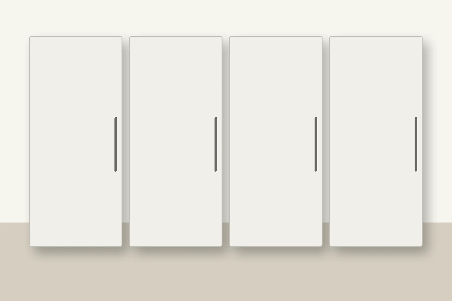 Køkken eksempel 1: L-køkken. Epoq Trend, Classic White. Vejledende AI-visualisering.