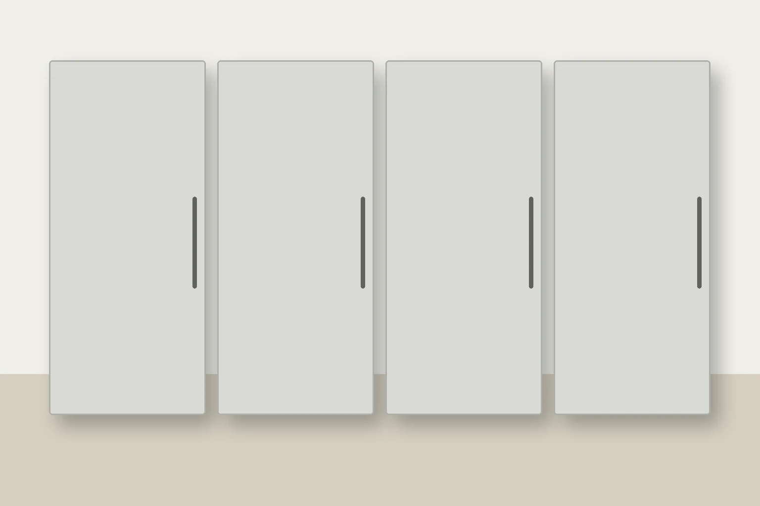 Køkken eksempel 1: L-køkken. Epoq Trend, Greywhite. Vejledende AI-visualisering.