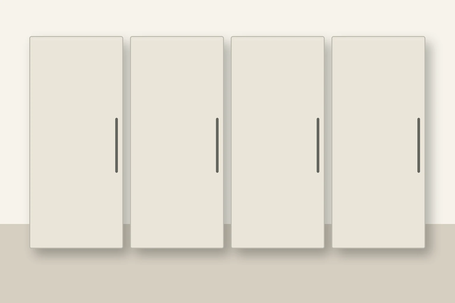 Køkken eksempel 1: L-køkken. Epoq Trend, Warm White. Vejledende AI-visualisering.